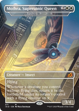 Luminous Broodmoth // Mothra, Supersonic Queen Ikoria- Lair of Behemoths Godzilla Frame